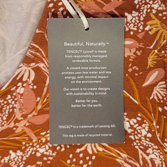 Garnet Hill Trapeze Dress Seamed Jersey Knit Tencel Lyocel in Terracotta NEW - Picture 10 of 13